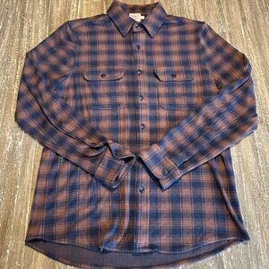 Faherty Brown/Black Plaid Soft Flannel Long Sleeve Shirt Men’s Size M